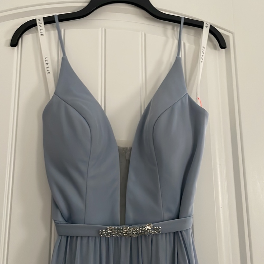 NWT Azazie bridesmaid or formal dress in dusty blue - Picture 4 of 6